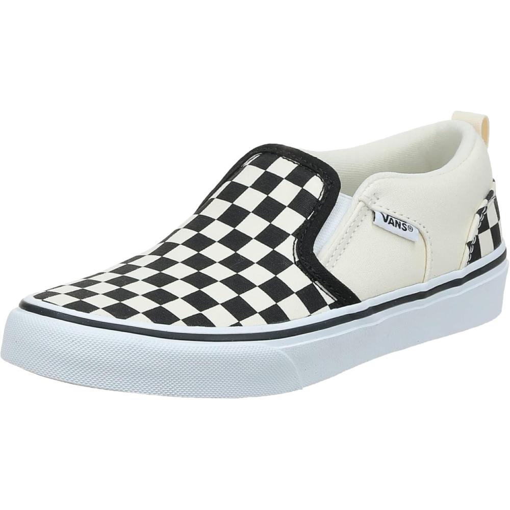 imageVans Womens Classic Slip On Platform SneakersCheckers Black Natural