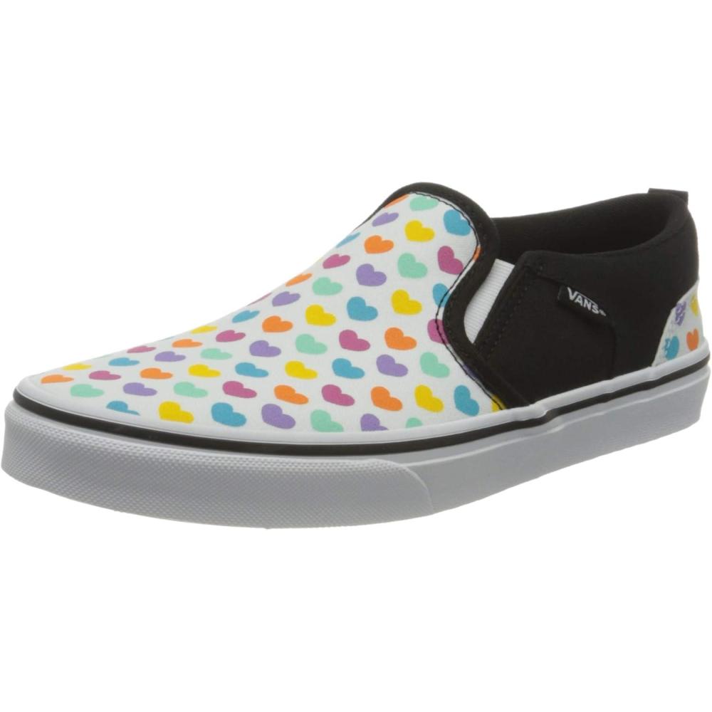 imageVans Womens Classic Slip On Platform SneakersMulticolor Hearts MultiWhite