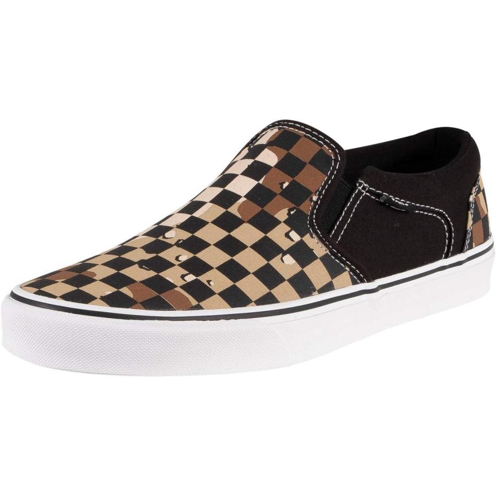 imageVans Womens Classic Slip On Platform SneakersMulticolour Camo Check Black White W4r