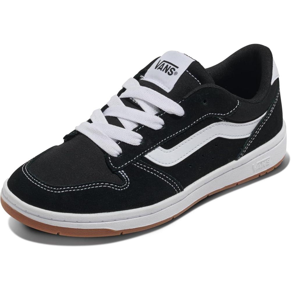 imageVans Womens Ryland Ls Shoe  Retro Court Sneakers Tennis Fashion InspiredSuedeCanvas BlackWhite