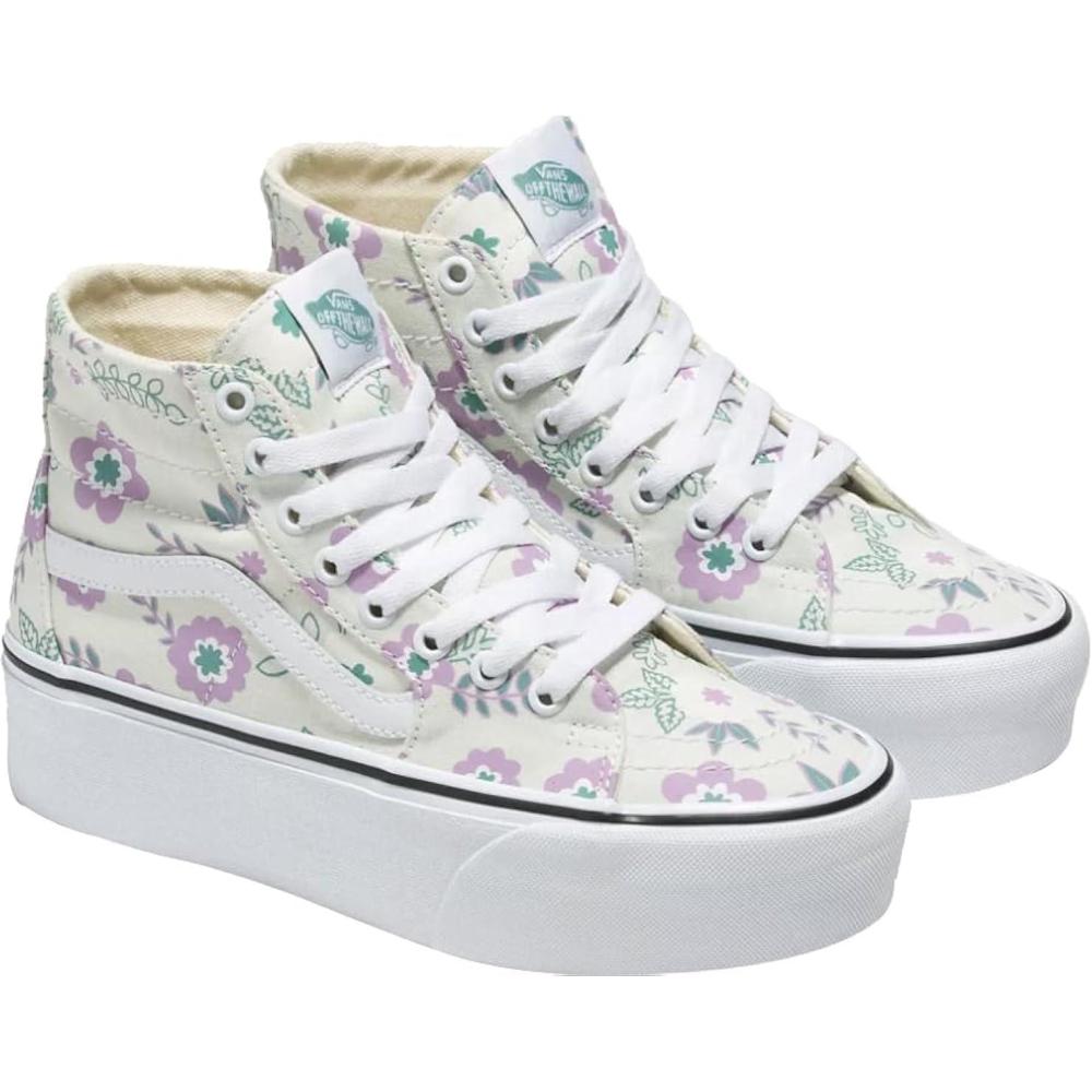 imageVans Womens UA SK8Hi Tapered Stackform SneakersPastel Floral Frosted Mint True White