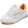 Leather White/Orange