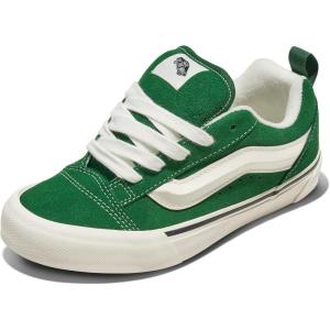 Vans Big Kids’ Knu Skool Shoe | ’90s Retro Puffy Low-Top Fashion Sneakers for Boys & Girls, Green, 6