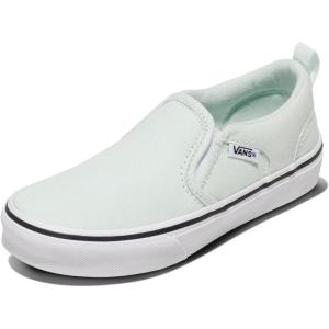 Vans Girls’ Asher Slip-on Shoe(Canvas Hint of Mint)