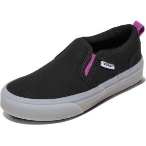 Vans Girls’ Asher Slip-on Shoe(Glow Sidewall Willowherb)