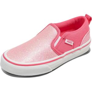Vans Kids’ Asher Slip-on Shoe(Glitter Candied Pink)