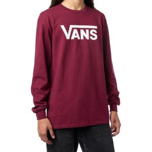 Vans Unisex Adult Classic Vans Long-Sleeve Tee(Burgundy)