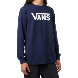 Vans Unisex Adult Classic Vans Long-Sleeve Tee(Navy)