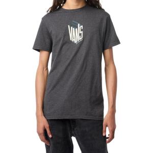Vans Unisex Adult On the Block Short-Sleeve T-Shirt(Concrete Heather/Black)