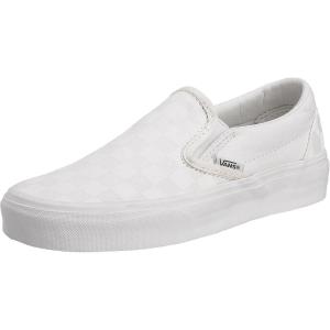 Vans Unisex-Adult Classic Slip on(White Checkerboard)