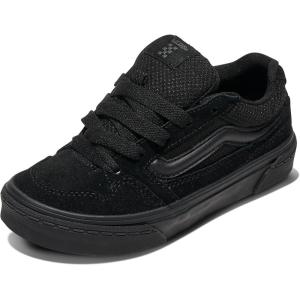 Vans Unisex-Child Caldrone Low Top Shoe(Suede/Mesh Black/Black)