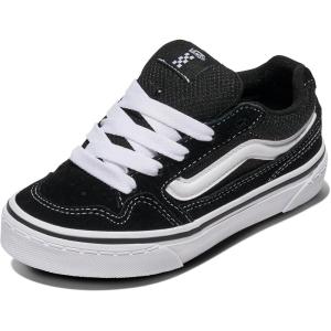 Vans Unisex-Child Caldrone Low Top Shoe(Suede/Mesh Black/White)