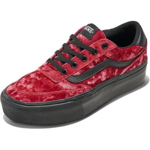 Vans Women’s Brooklyn Ls Platform Shoe(Velvet Dark Red)