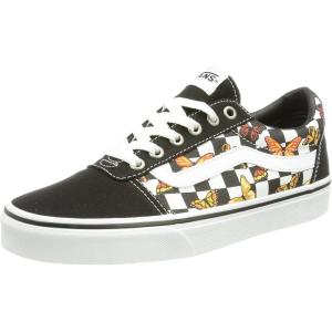 Vans Women’s Classic Slip On Platform Sneakers(Butterfly Checker Multi White)