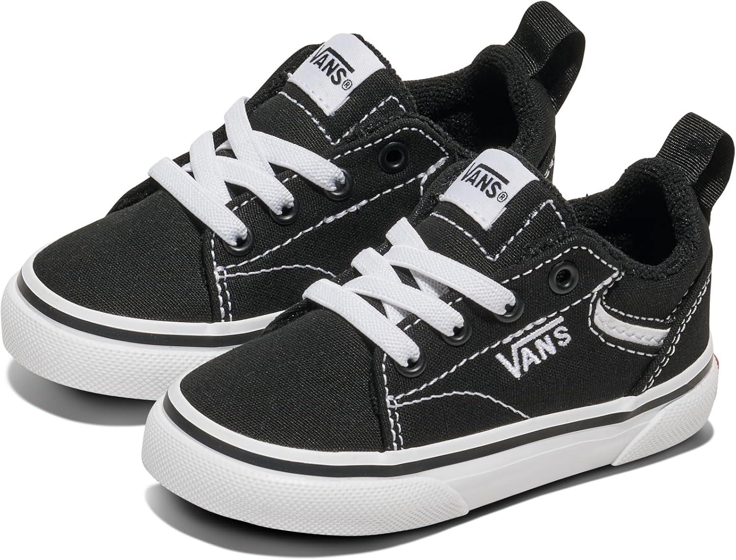 imageVans Kids Seldan Slipon ShoeBlackWhite