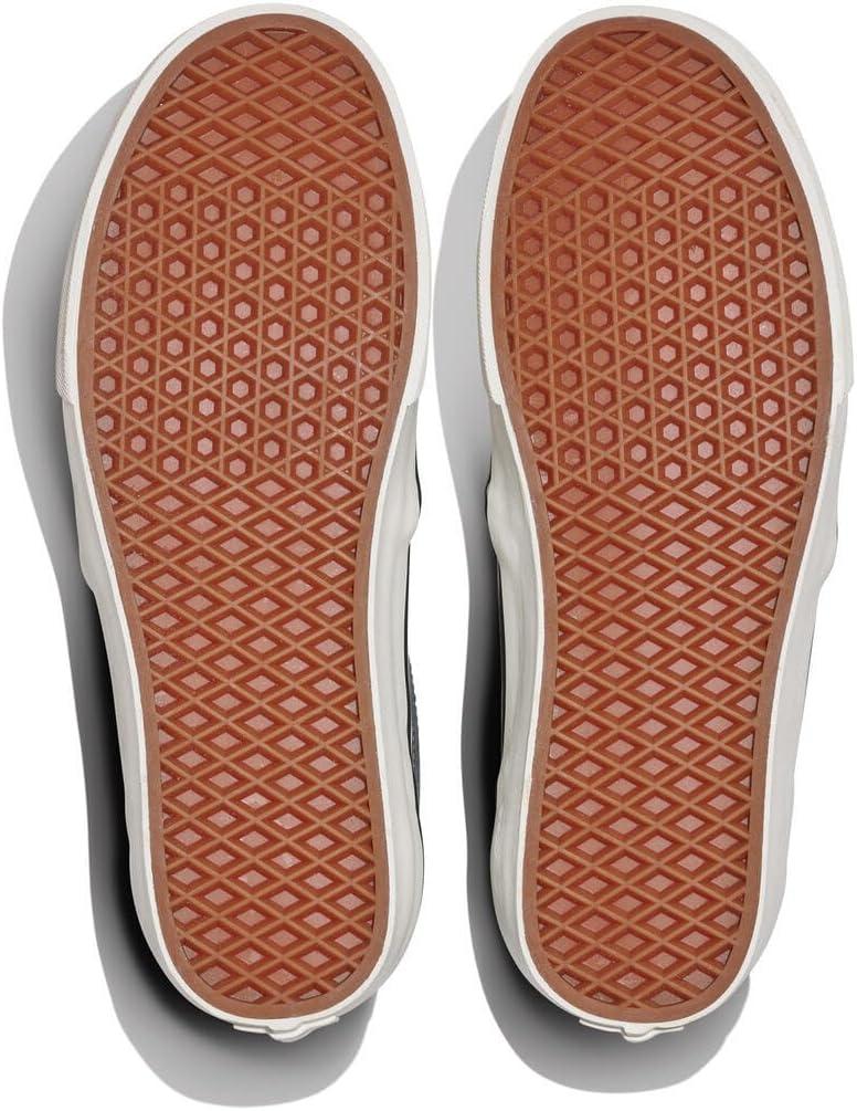 imageVans Mens Asher Deluxe Slipon Shoe Comfortable Sneakers for Fashion Walking amp Everyday WearPerf Leather Pewter