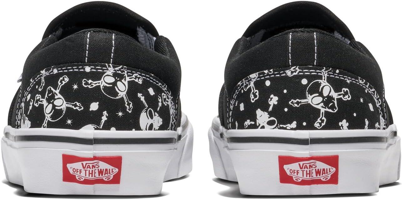 imageVans Mens Asher SlipOn ShoeAlien Skull BlackWhite
