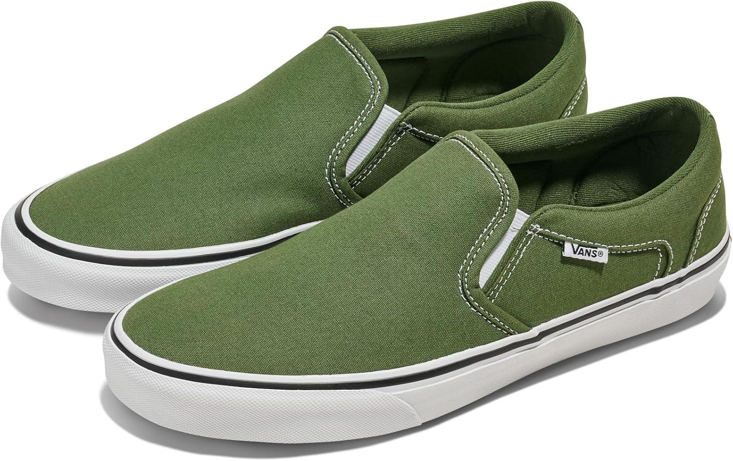 imageVans Mens Asher SlipOn ShoeCanvas Pine Forest