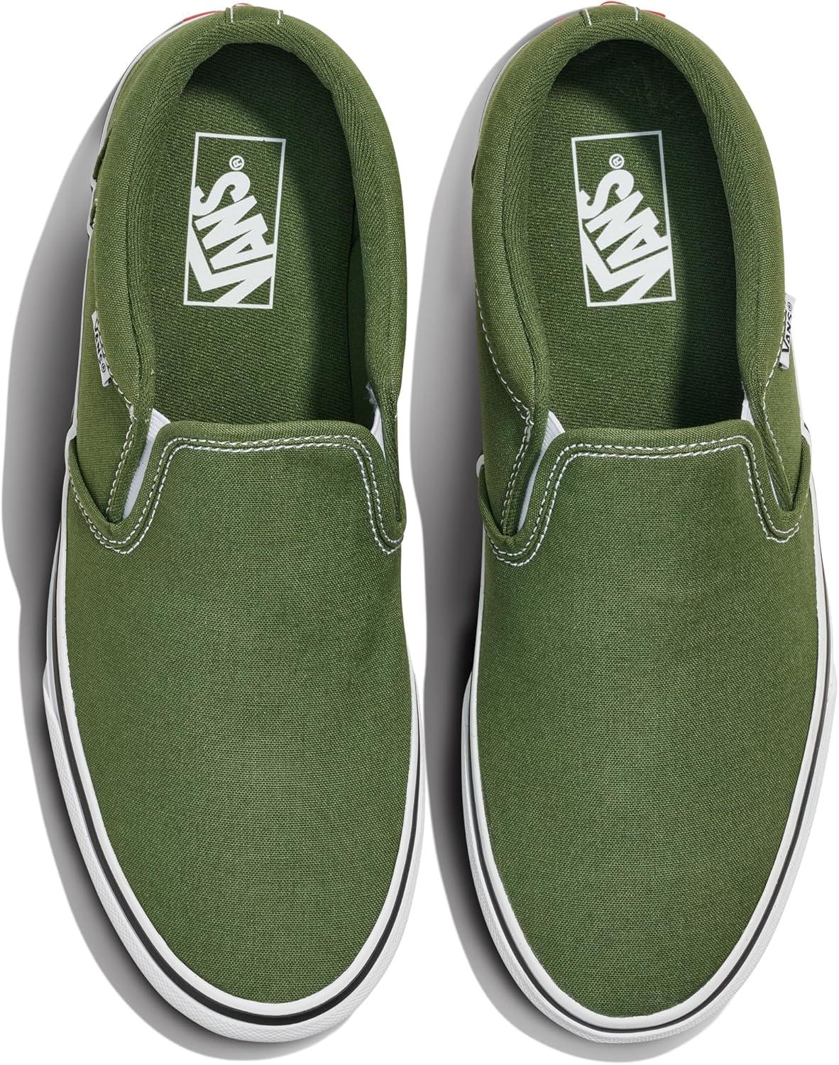 imageVans Mens Asher SlipOn ShoeCanvas Pine Forest