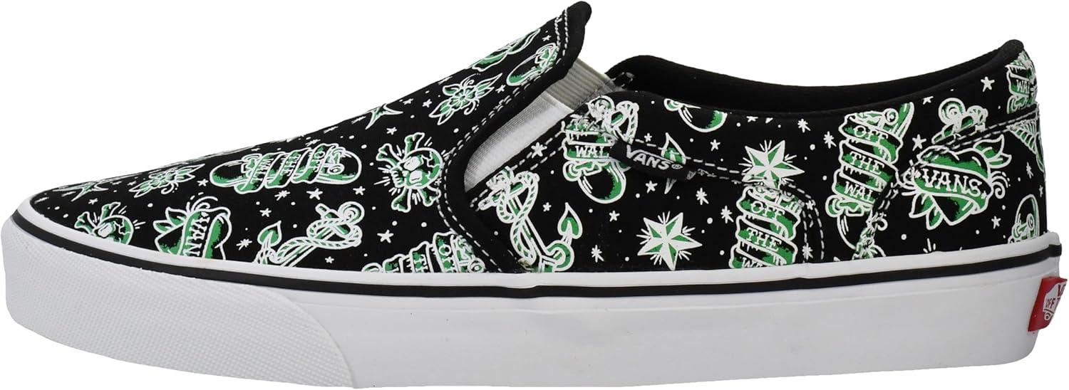 imageVans Mens Asher SlipOn ShoeTattoo Black