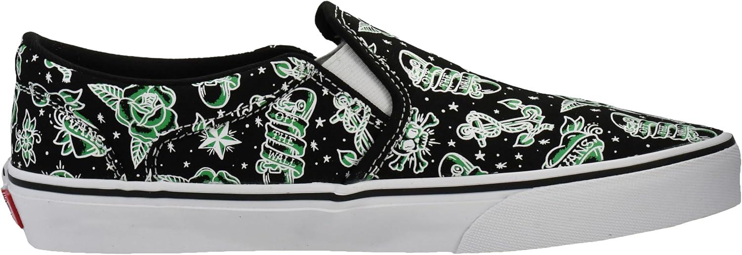 imageVans Mens Asher SlipOn ShoeTattoo Black