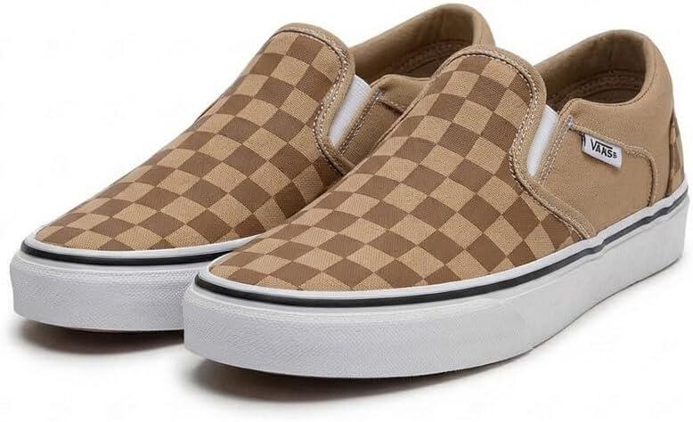 imageVans Mens Asher SlipOn ShoeTonal Check Incense