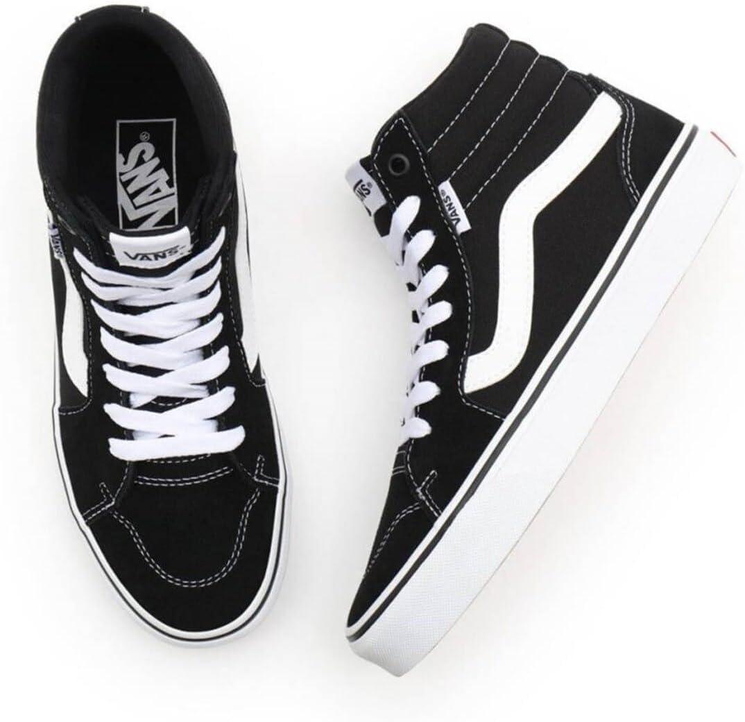 imageVans Mens Filmore HiTop SneakersSuedeCanvas BlackWhite