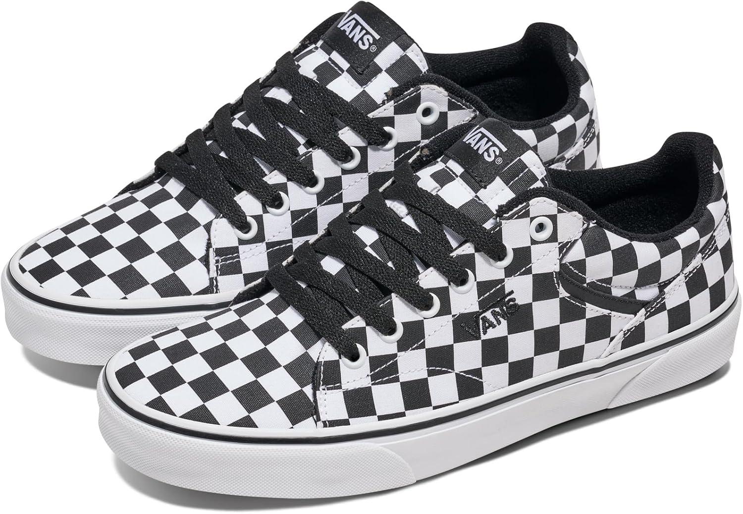 imageVans Mens SeldanSneakerCheckerboard BlackWhite