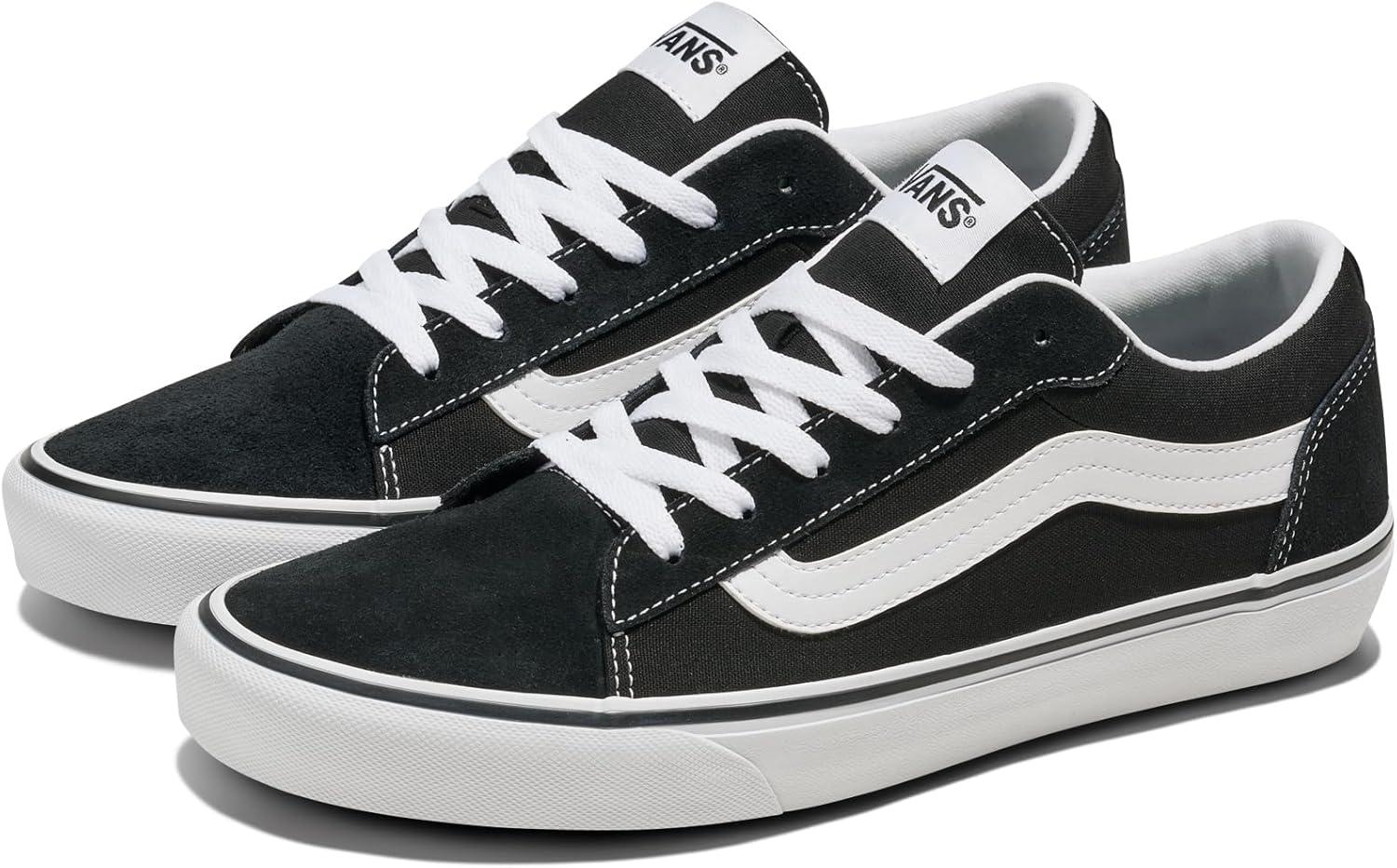 imageVans Mens Vero Ls Low Top ShoeSuedeCanvas BlackWhite