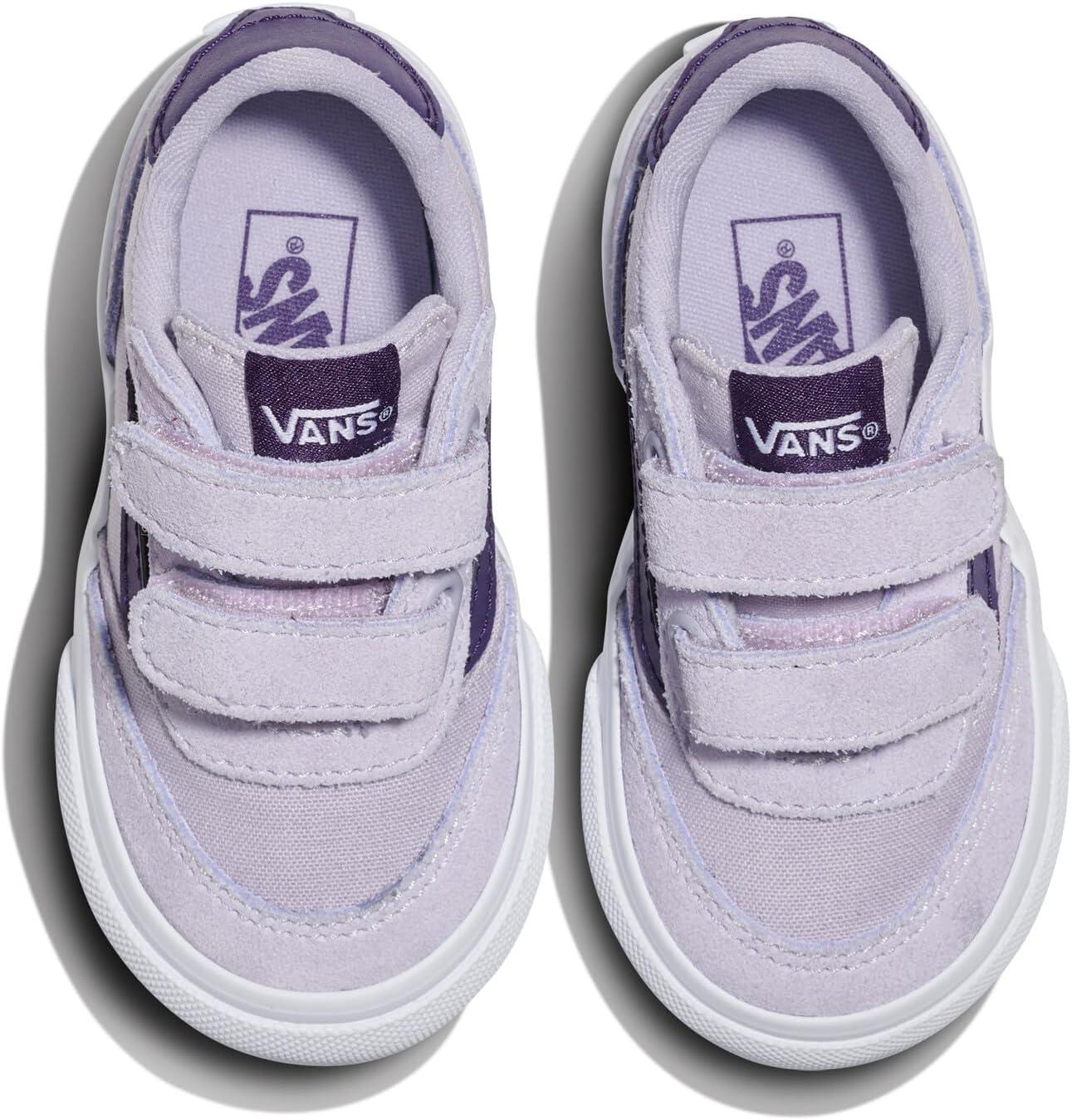 imageVans UnisexChild Brooklyn Ls V Low Top Shoe2tone CanvasSuede Lilac Mist