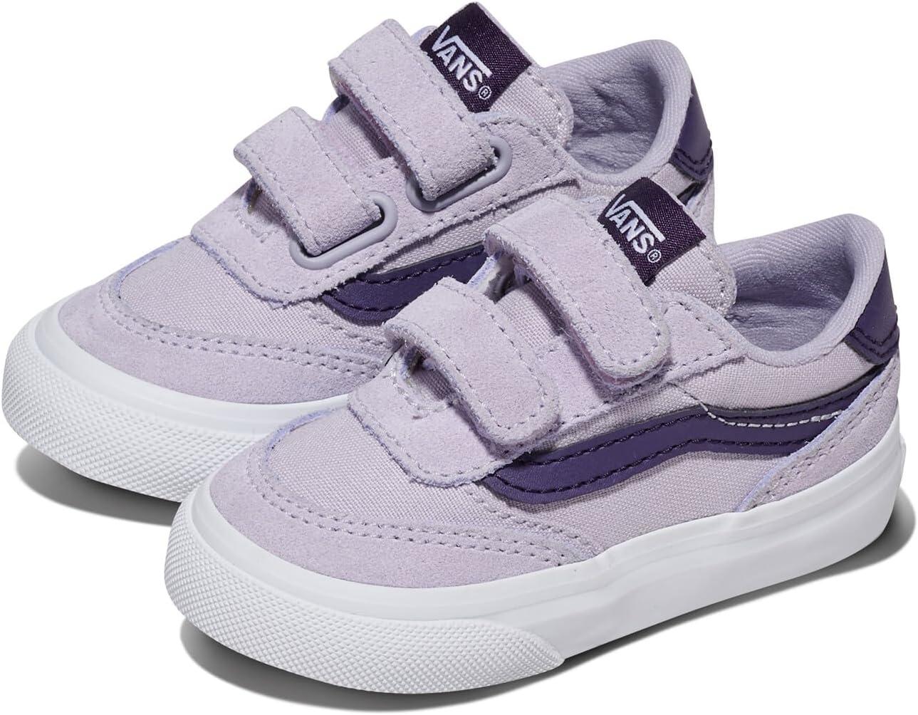 imageVans UnisexChild Brooklyn Ls V Low Top Shoe2tone CanvasSuede Lilac Mist