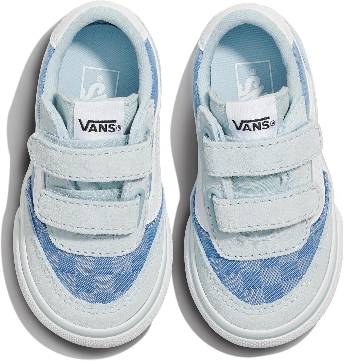 imageVans UnisexChild Brooklyn Ls V Low Top ShoeCheck Textile Dawn Mist