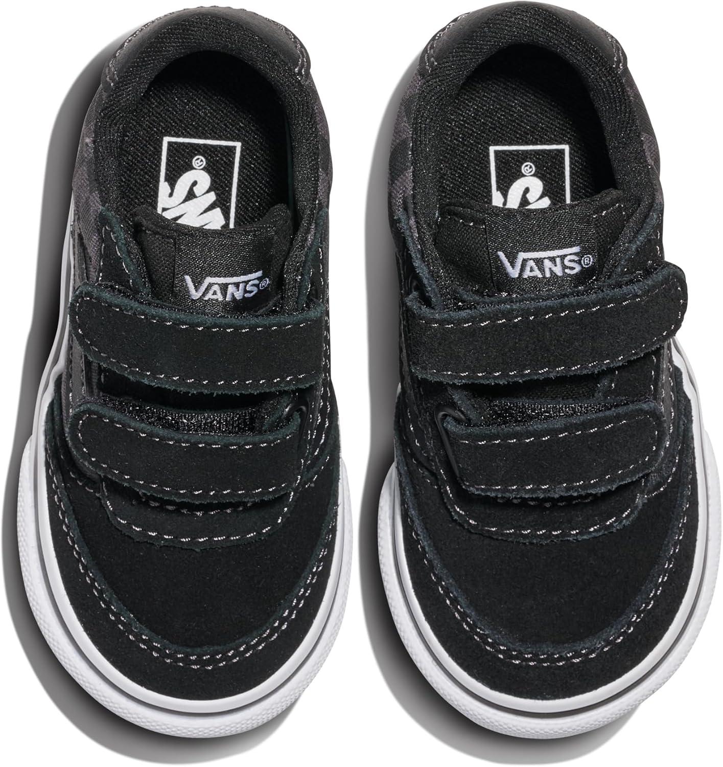 imageVans UnisexChild Brooklyn Ls V Low Top ShoeCheckerboard BlackAsphalt
