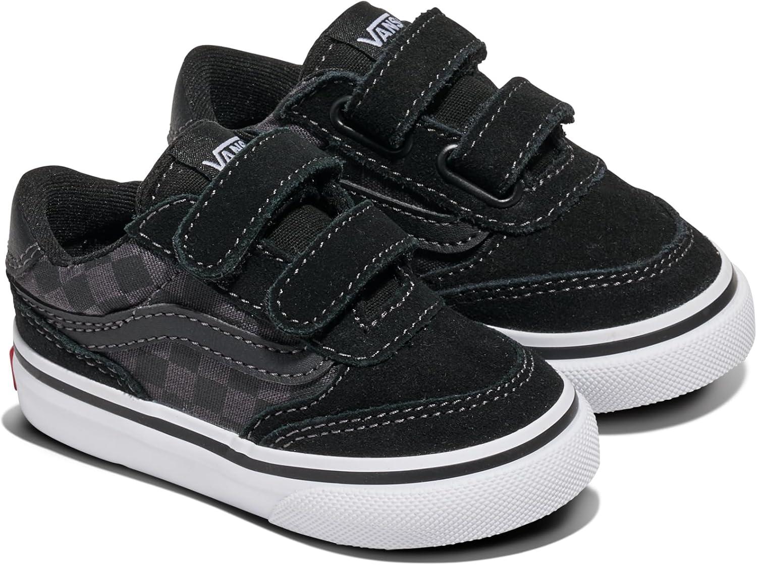 imageVans UnisexChild Brooklyn Ls V Low Top ShoeCheckerboard BlackAsphalt