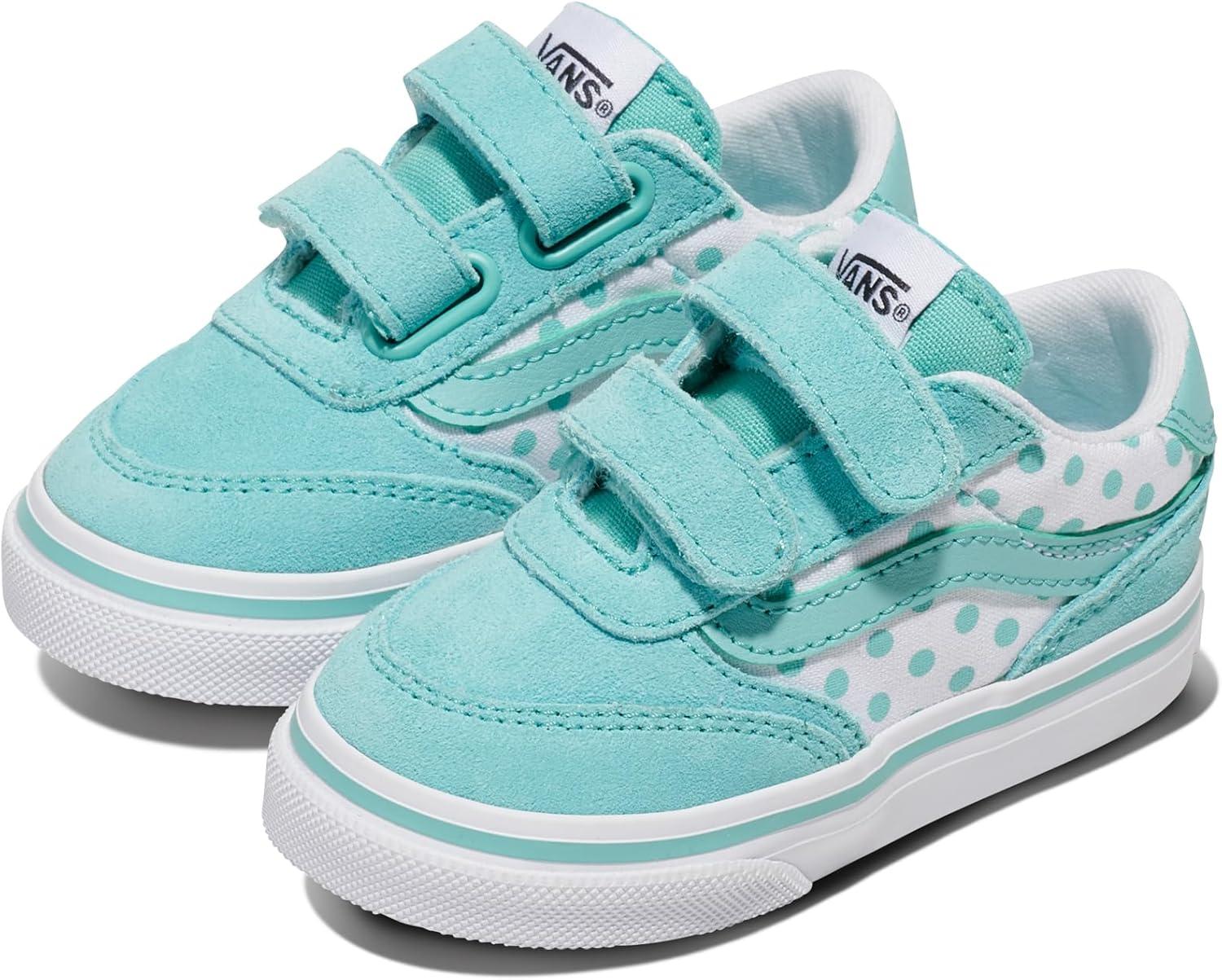 imageVans UnisexChild Brooklyn Ls V Low Top ShoePolka Dots Pool Blue