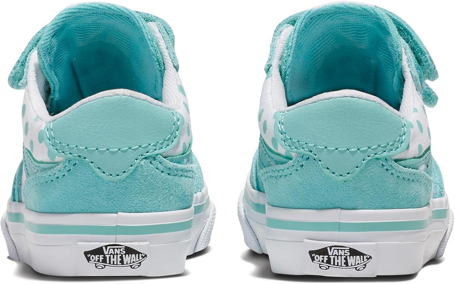 imageVans UnisexChild Brooklyn Ls V Low Top ShoePolka Dots Pool Blue