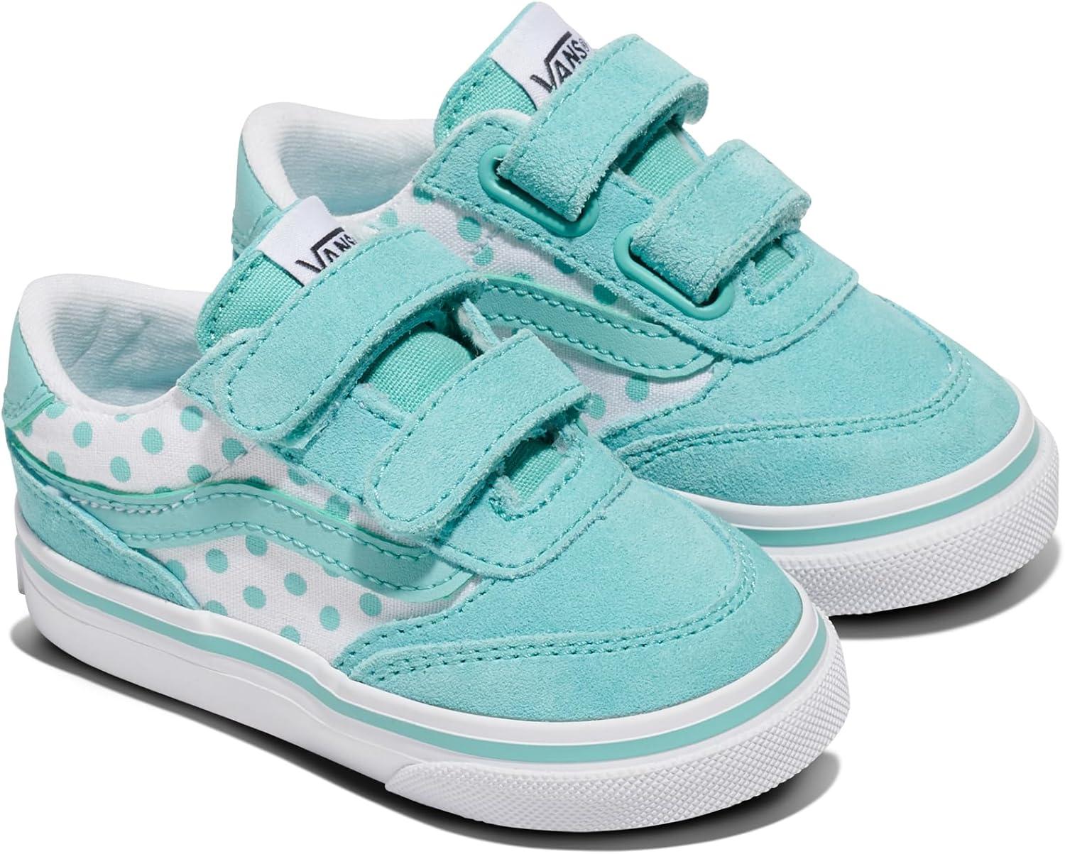 imageVans UnisexChild Brooklyn Ls V Low Top ShoePolka Dots Pool Blue