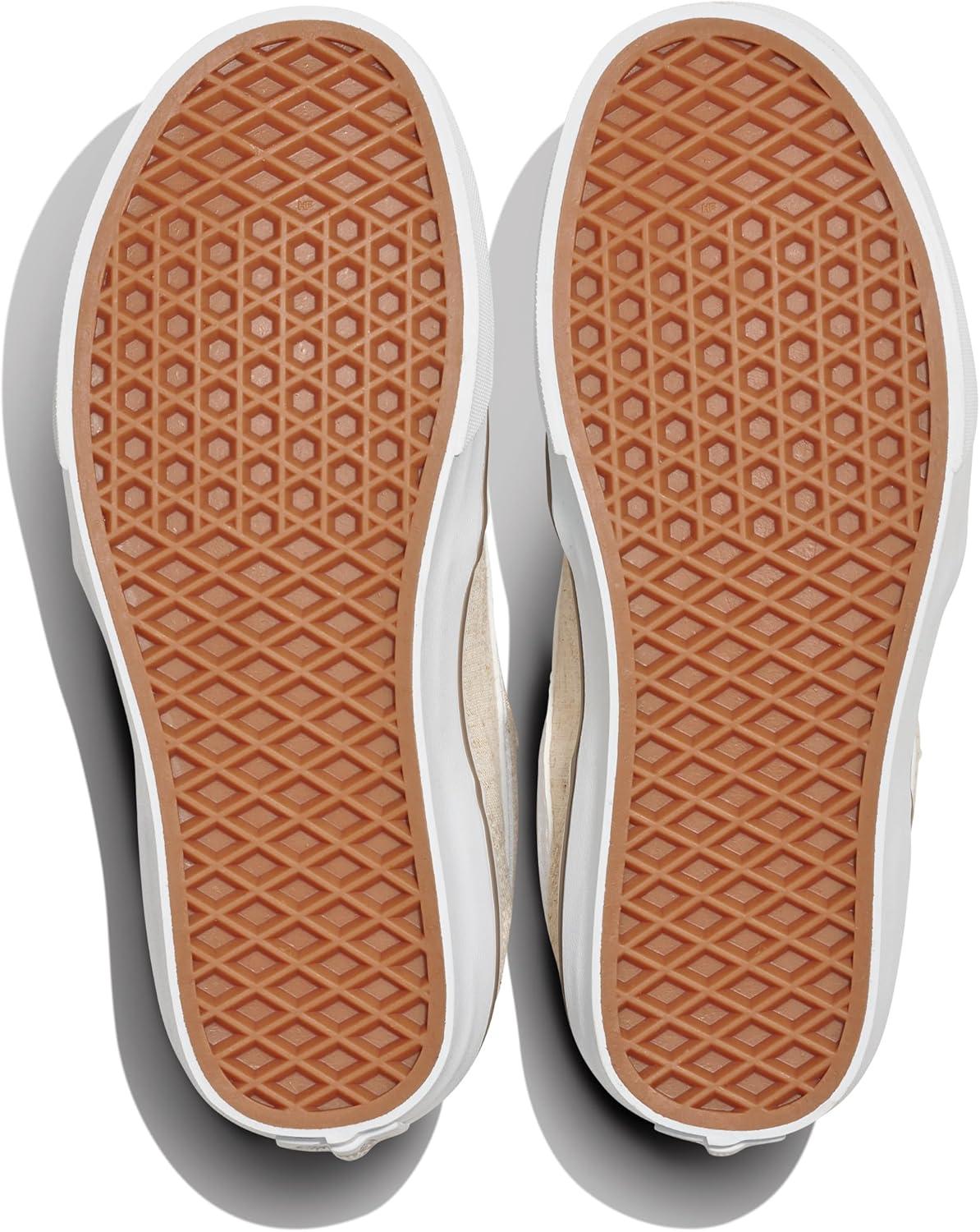 imageVans Womens Brooklyn Deluxe Low Top SneakerNatural Linen Classic Cream
