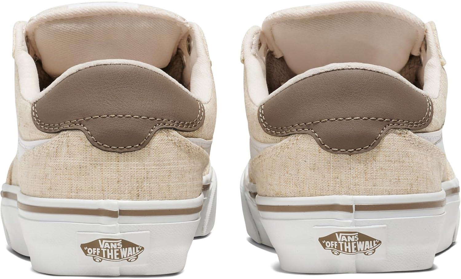 imageVans Womens Brooklyn Deluxe Low Top SneakerNatural Linen Classic Cream