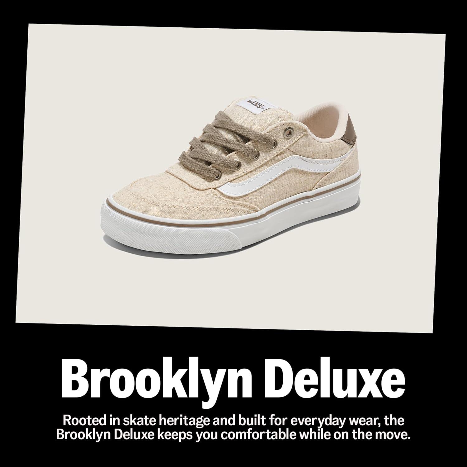 imageVans Womens Brooklyn Deluxe Low Top SneakerNeutral Block Classic Cream