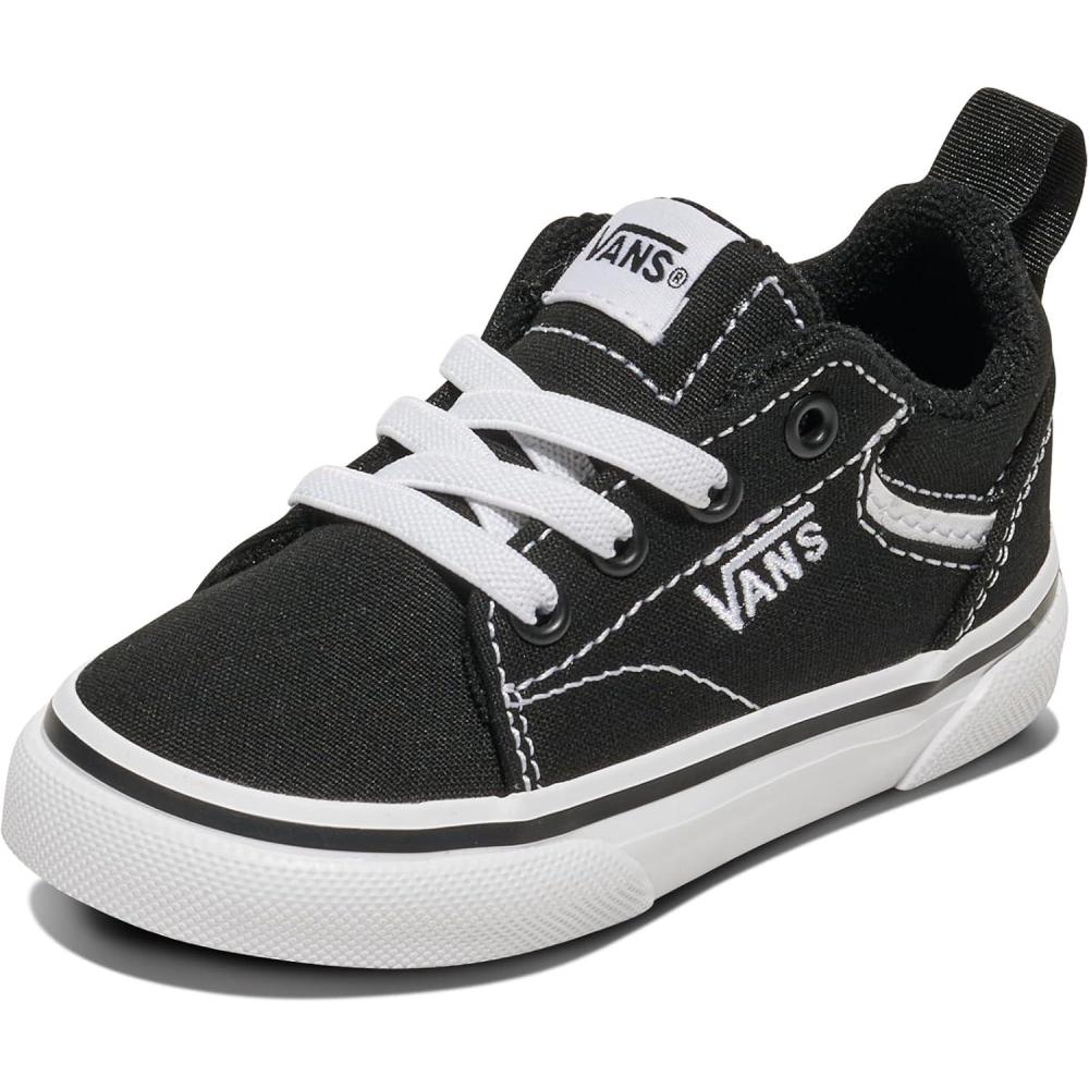 imageVans Kids Seldan Slipon ShoeBlackWhite