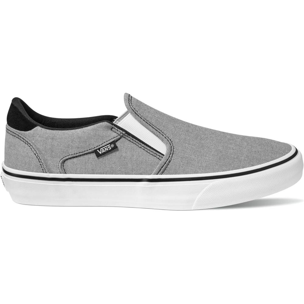 imageVans Mens Asher Deluxe Slipon Shoe Comfortable Sneakers for Fashion Walking amp Everyday WearSummer Canvas Black