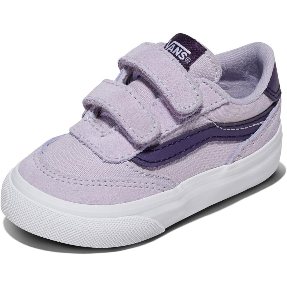 imageVans UnisexChild Brooklyn Ls V Low Top Shoe2tone CanvasSuede Lilac Mist