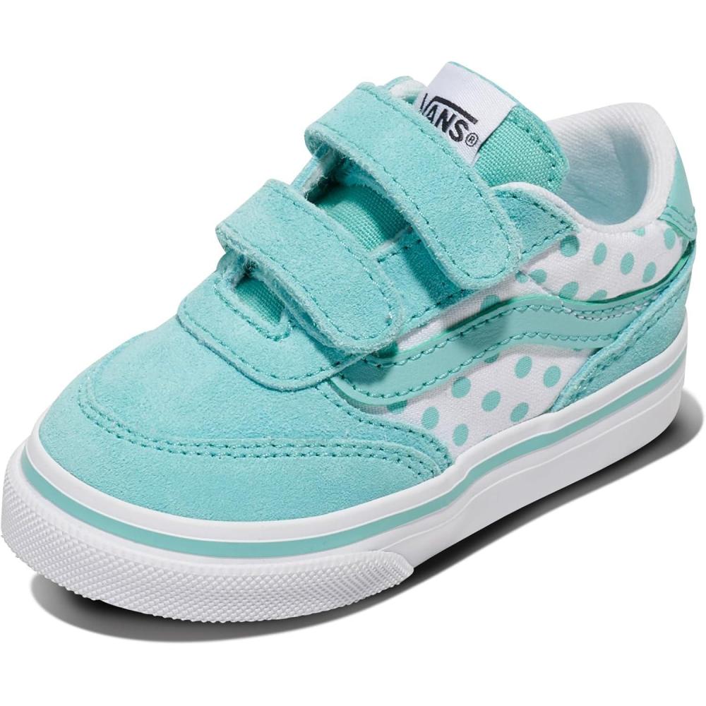 imageVans UnisexChild Brooklyn Ls V Low Top ShoePolka Dots Pool Blue