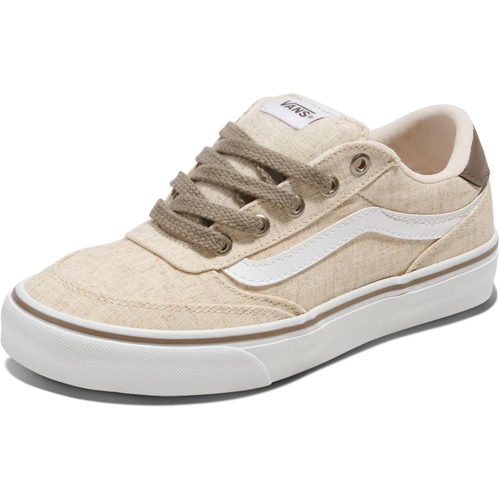 imageVans Womens Brooklyn Deluxe Low Top SneakerNatural Linen Classic Cream