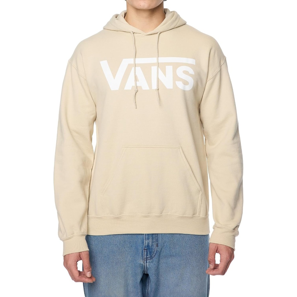 image:imageVans Mens Classic Pullover Hoodie  Warm Fleece Lining Casual Graphic Sweatshirt for Men amp Women Cotton amp PolyesterOatmeal Beige