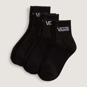Vans Unisex Classic Half Crew Sock (3-Pack & 6-Pack)(Black)