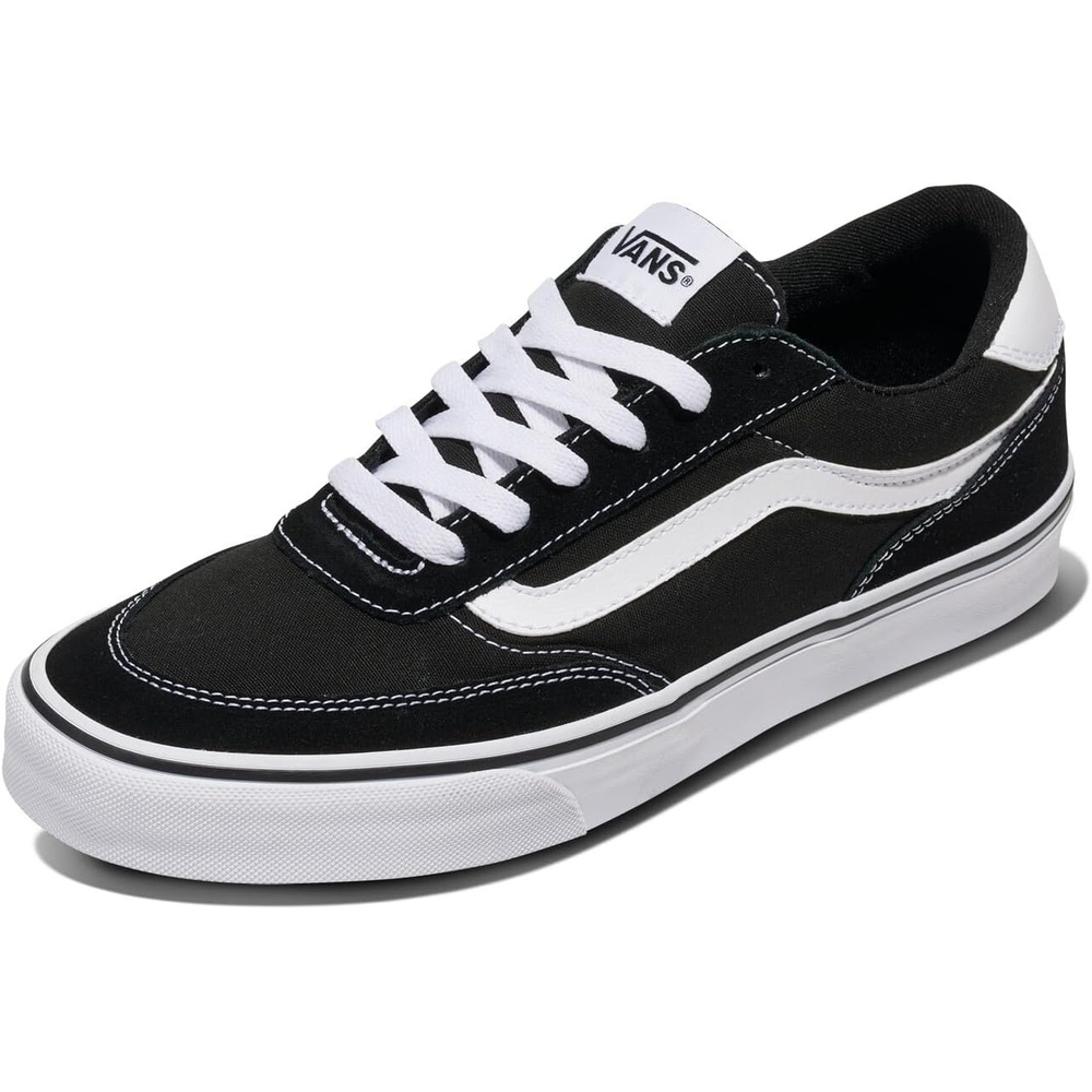 image:imageVans Mens Brooklyn LS SneakersSuedeCanvas BlackWhite