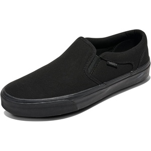 Vans Men’s Asher Slip-on Shoe – Comfortable Sneakers for Walking, Fashion & Everyday Wear(Black/Black)