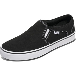 Vans Men’s Asher Slip-on Shoe – Comfortable Sneakers for Walking, Fashion & Everyday Wear(Black/White)